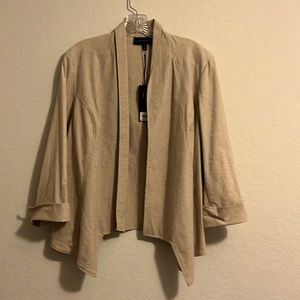 ❤️❤️Lane Bryant Stretch Linen Tan/Khaki Blazer Plus Size 20 Brand New with Tags